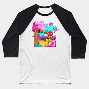 Forest Funny Hand Drawn Baseball T-Shirt